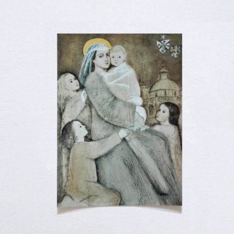 Pohlednice - sv. Zdislava s dětmi