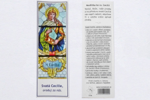 Záložka do knihy - Svatá Cecílie